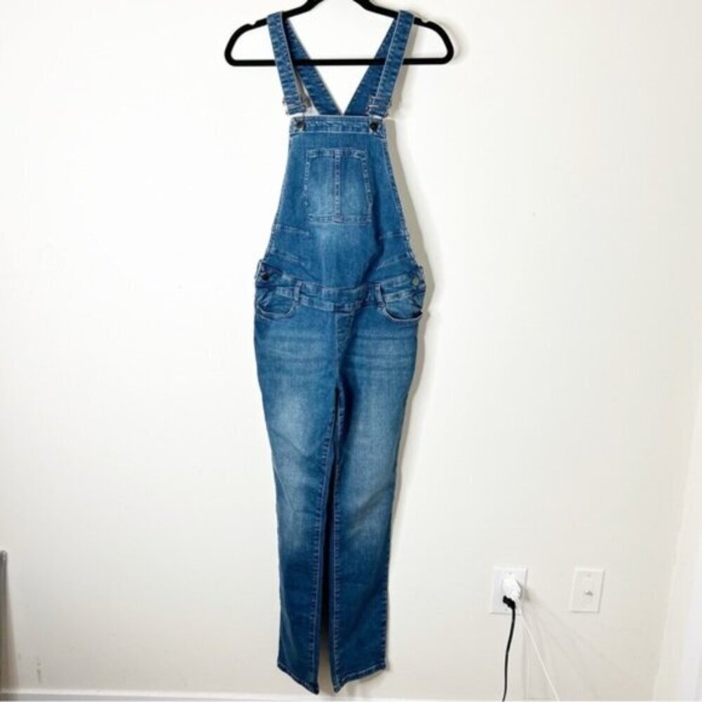 Seraphine Trav Denim Maternity Overalls Dungaree Size 4M Pregnancy Motherhood - Picture 2 of 16